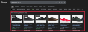 google shopping ejemplo